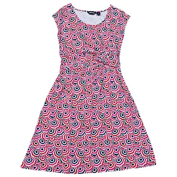 Lands’ End Cap Sleeve Twisted Front Umbrella Print Dress Size Small NWOT - Picture 1 of 7